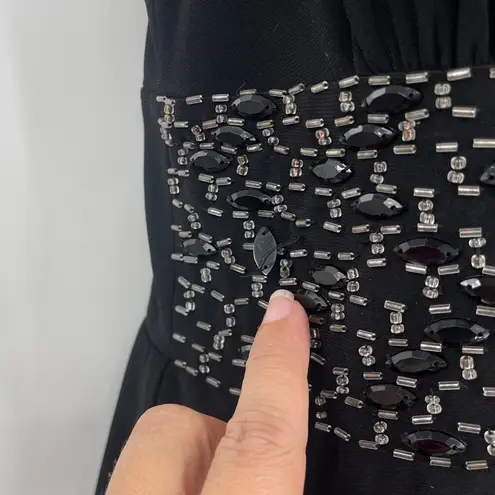 R & M Richards Beaded Halter Top Sz 6P Whimsigoth Cocktail Holiday Y2K Babydoll