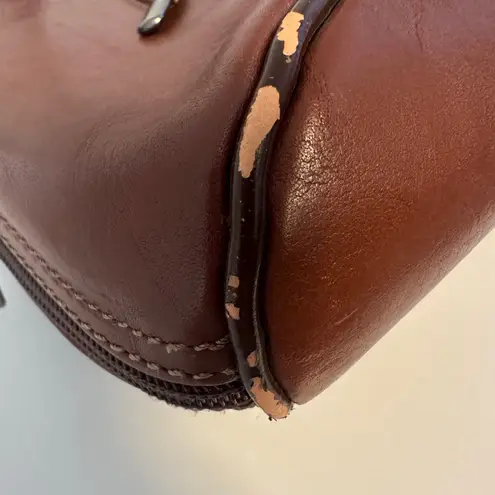 Lartigiano tobacco brown leather convertible backpack Italy VINTAGE