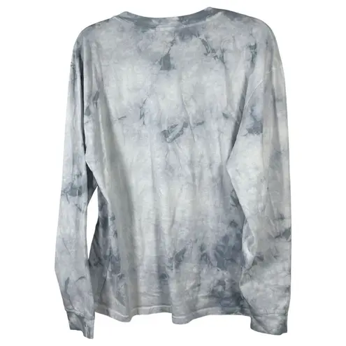 Lacausa Lolo Henley Blue Tie Dye Long Sleeve Shirt Organic Cotton Small NEW