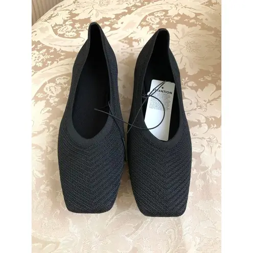 GU (Uniqlo) Washable Knitted Square Toe Shoes in Black Size 8.5