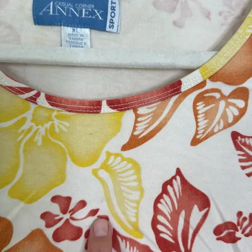 Y2k vintage hibiscus tshirt Orange Size XL