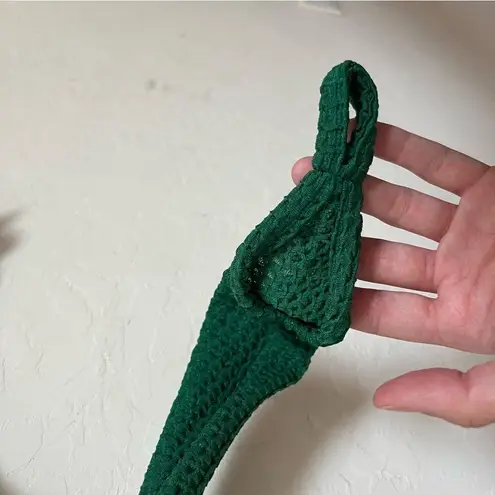 Maniere De Voir Textured Cut Out Bodysuit Green