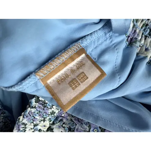 Paul & Joe x Uniqlo Maxi Floral Boho Skirt Size XL Blue