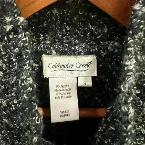 Coldwater Creek Cold Water Creek Chunky Thread Vest Small Gray Zip Up Side Pockets
