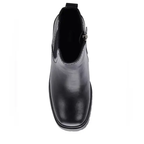 Aqua College Black Chunky Heel Ankle Boots Size 9.5