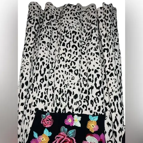 Savanna Jane Floral Embroidered Cheetah Print Dress Size L Size L