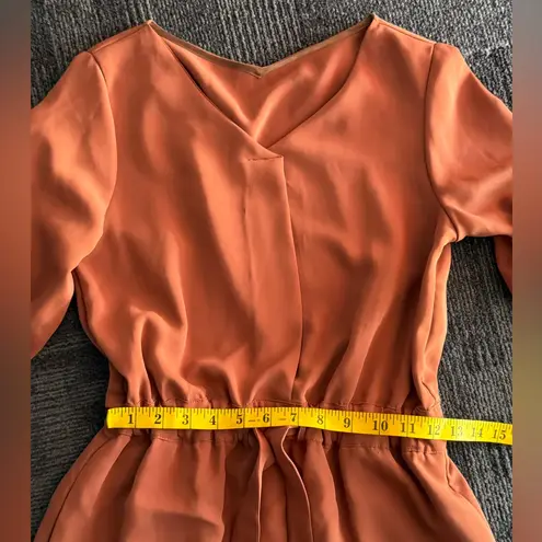 Simplicity SIMPLICITÉ Rust Midi Dress with Tie Waist & Pockets | SIZE S