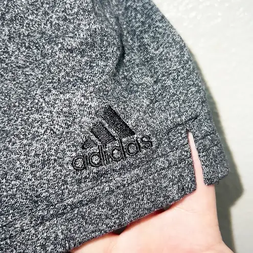 Adidas  Charcoal Gray Pull On Comfy Women’s Black Logo Shorts