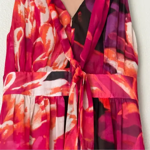 Eliza J Floral Print Halter Maxi Dress Size 6