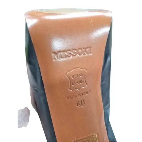 Missoni Women's Platform Slingback Peep Toe Heels Shoes 40 9-9.5 Made in Italy