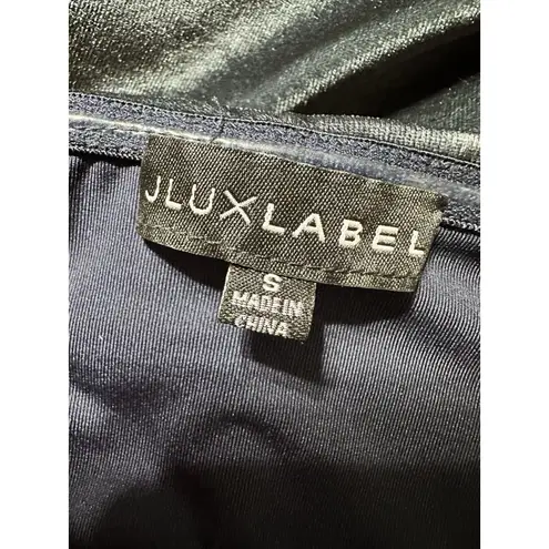 JLUXLABEL Ombré Velvet Ruched Bustier Corset Crop Top With Boning Size S