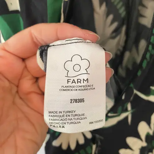 Farm Rio Anthropologie Black White Toucan Short Sleeve Jumpsuit One Piece XS