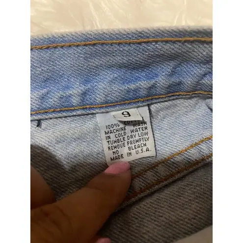 Vintage steel size 9 high waisted jeans shorts blue jean cotton vtg 26” waist