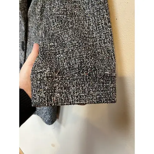 Lior Black White Tweed Peplum Jacket – Size Large