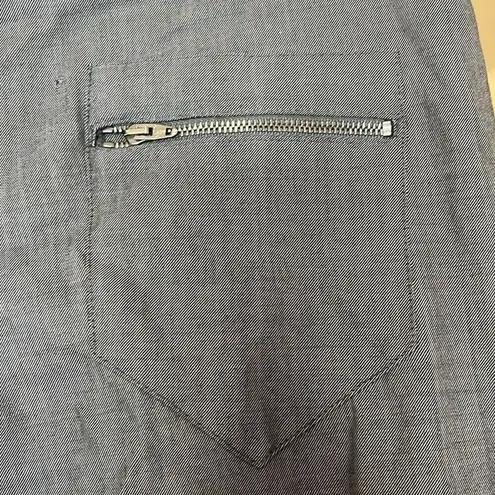 Stella McCartney 40 US 4 100% Wool Dress Pants Gray Zipper Pockets Wide Leg