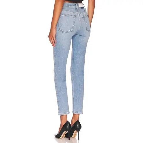 RE/DONE Womens 90s High Rise Ankle Crop Worn Light Azure Button Fly 29
