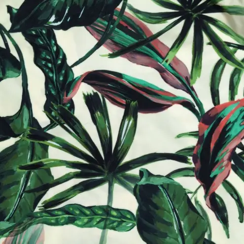 ANDIE NWT Waikiki Dress Ivory Palm Tropical Print Sleeveless Halter Size S