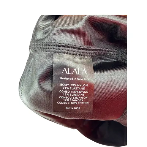 Alala Liquid Black Glossy High Rise Leggings Size Large L NWT Shiny Athleisure