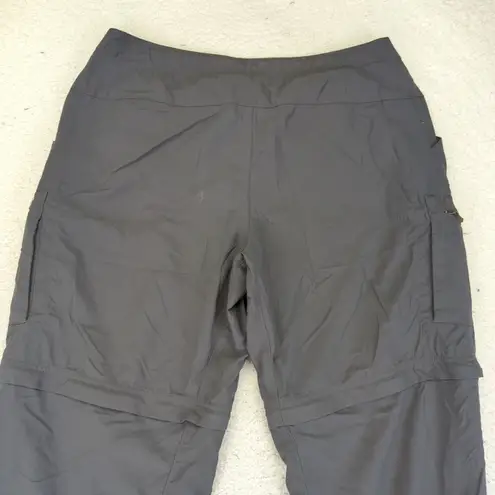Mountain Hardwear Convertible Hiking Pants Women 12 Short Gray Nylon Zip Off