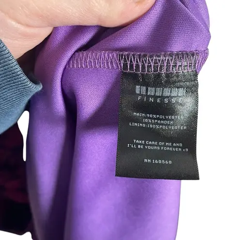 NWOT Finesse Nessa Floral Print Mesh Maxi Dress in Purple/Pink Size M Purple Size M