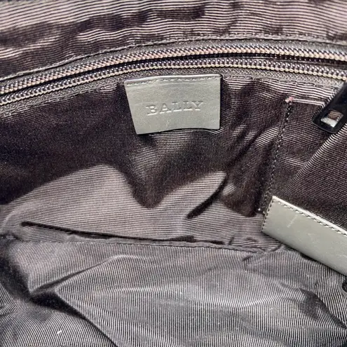 Bally Vintage Monogram Shoulder Bag Y2K Designer Purse Italian Leather Tan