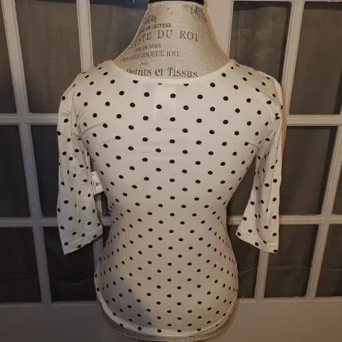 Disney NWT  Parks Womens Minnie Mouse Polka Dot‎ Bow Shirt Top XS