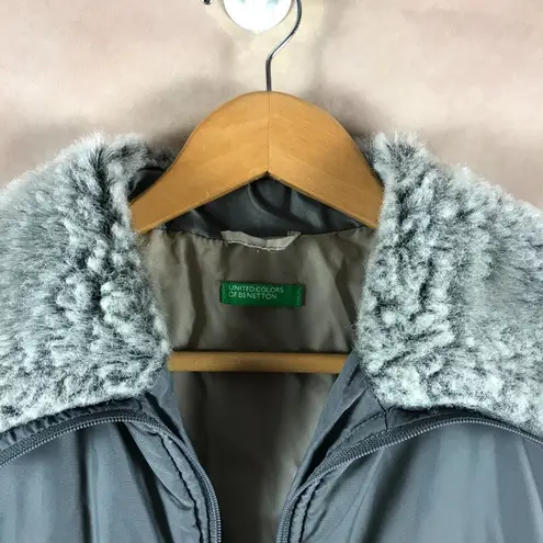 United Colors Of Benetton Vintage Retro Puffer Coat BENETTON