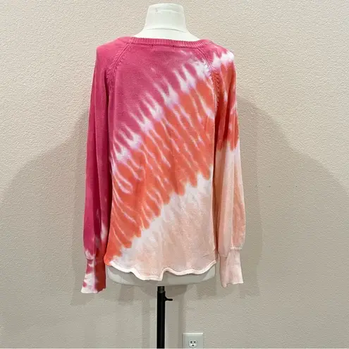 Design 365 Pink and Orange Tie Dye Sweater Size Large