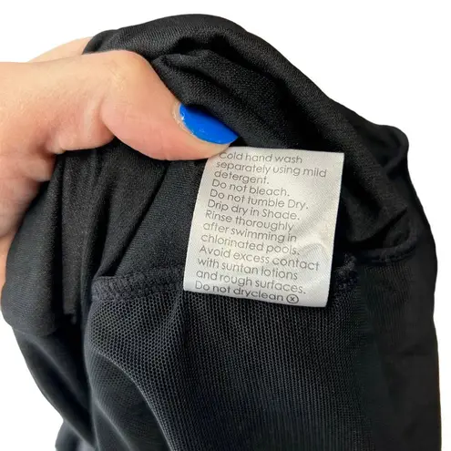 City Chic Black Ruched One Piece Hot Pink Red Ruffle Top XL / Plus Size 22