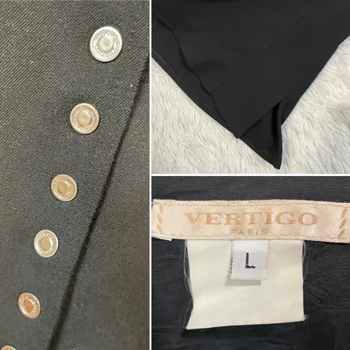 Vertigo Paris Vintage black snap button down top