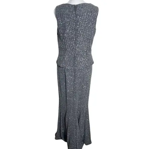 Scott McClintock Gray and Silver Formal Dress Size 10 Wedding Guest Dress