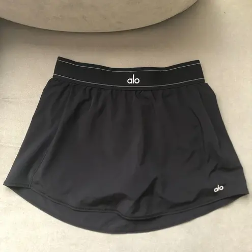 Alo Yoga Match Point Tennis Skirt Black M