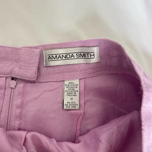 Amanda Smith Vintage 90s Y2K Womens 10 Pink Pencil Skirt Maxi Business