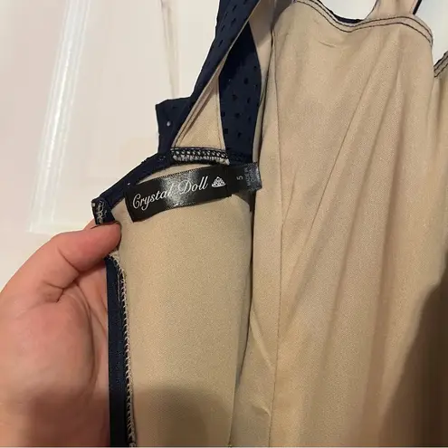 Crystal Doll #61 PERFORATED NAVY SKATER DRESS JUNIOR'S 5