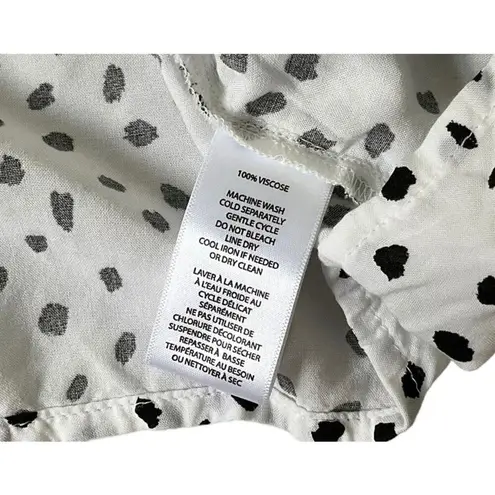 Lounge Beach Lunge White & Black Tie Front Women's Blouse Size Medium | 35-12