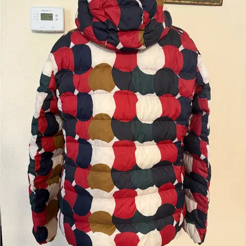 Marimekko Uniqlo Ultra Light Down Puffer Hooded Zip Up Jacket Large Circles - Image 3
