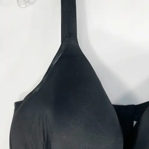 Cacique 44G Bra Black Satin Full Coverage Stretch Plus Size Lane Bryant 101 - Image 3