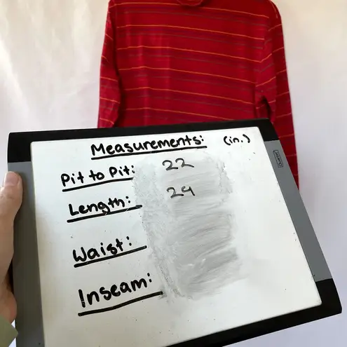 Lands' End red striped turtleneck top women's size L cotton sweater casual Size L