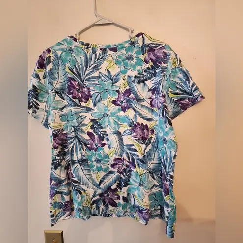 Studio Works  The Studio Tee Size xl Floral Print Short Sleeve Shirt