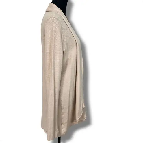 Cyrus Open Front Waterfall Cardigan Woman’s Medium Peach
