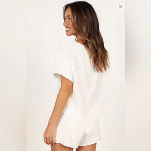 Petal and Pup White Boxy Relaxed Tee