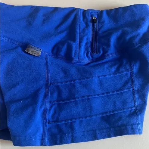 Oiselle Spandex Running Shorts Blue Size 4 Good/Fair Condition