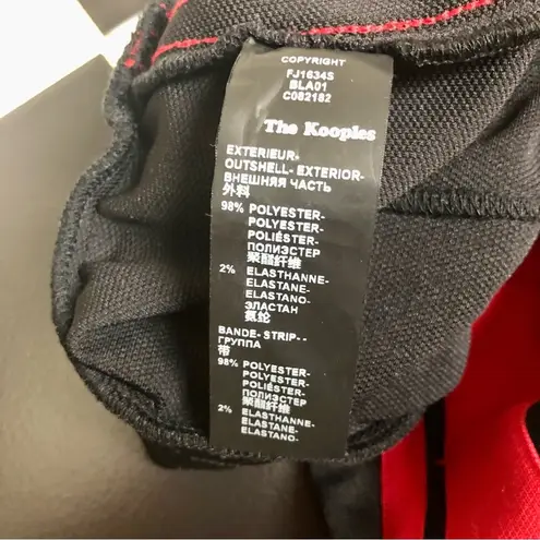 The Kooples NWOT Sport Black Midi Skirt Stripes Drawstring Elastic Waistband szM