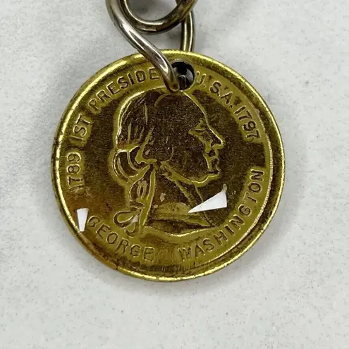 George Washington Coin Chain Belt Gold Tone Y2K Small (S) ✨