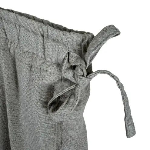 Island to Island Cream Straight Leg High Rise Drawstring Linen Pants Size L Size L