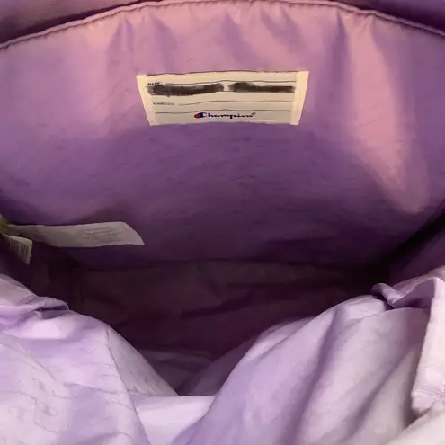 Champion  Lavender Backpack With Large Neon Letters. Preloved