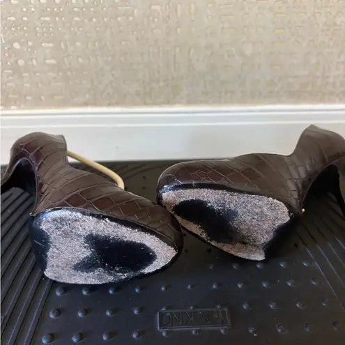 Sergio Rossi Chocolate Brown Croc