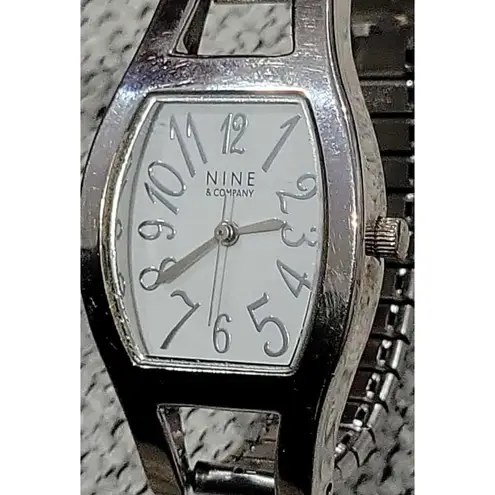 Nine & Company Women's Silver Tone Watch White Dial NOS Vintage Speidel Band