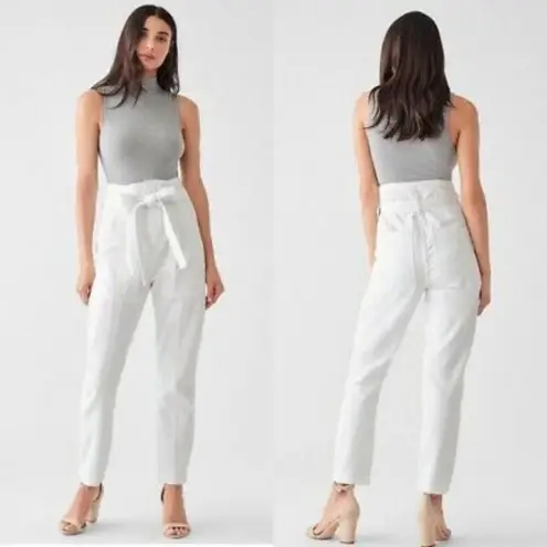 DL1961  Susie Paper Bag High Rise Pants Torino White