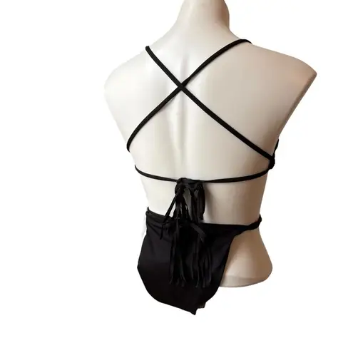 The Bikini Lab NWT, Sexy Skimpy Coverage One Piece Black Swimsuit, Sz XXS